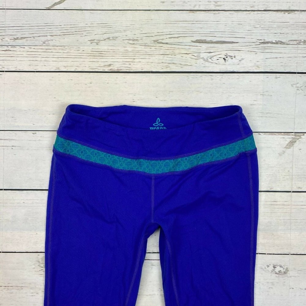 Prana Clover Capri Pants Sz Medium Sail Blue Skinny Crop Stretch Legging W4CLOV1 - Picture 5 of 9